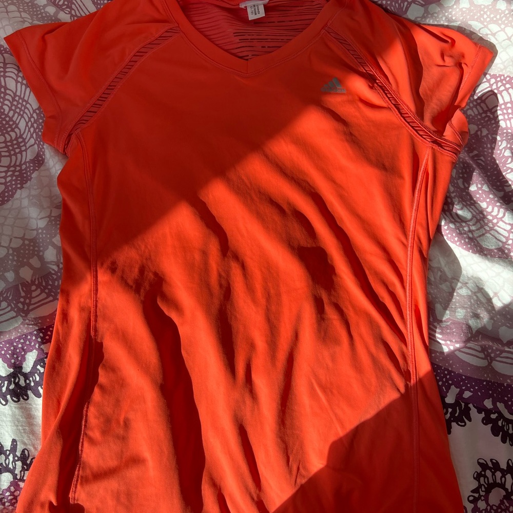 adidas orange workout top